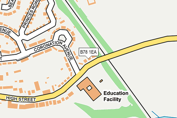 B78 1EA map - OS OpenMap – Local (Ordnance Survey)