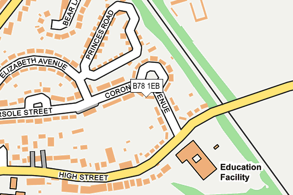 B78 1EB map - OS OpenMap – Local (Ordnance Survey)