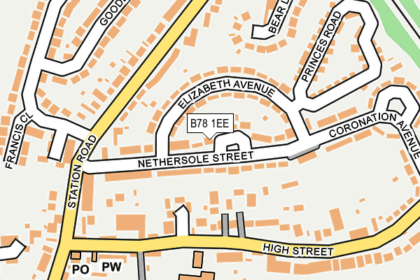 B78 1EE map - OS OpenMap – Local (Ordnance Survey)