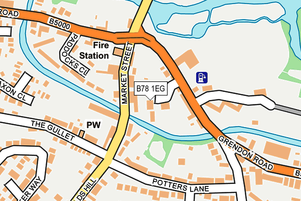 B78 1EG map - OS OpenMap – Local (Ordnance Survey)