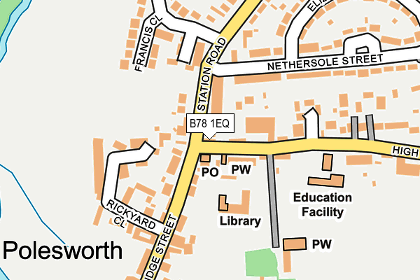 B78 1EQ map - OS OpenMap – Local (Ordnance Survey)