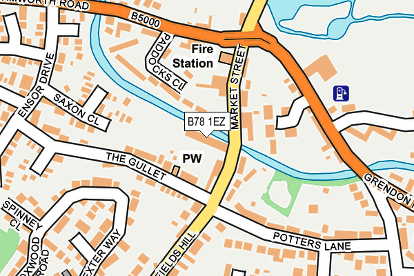 B78 1EZ map - OS OpenMap – Local (Ordnance Survey)