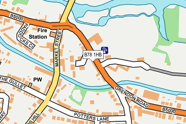 B78 1HB map - OS OpenMap – Local (Ordnance Survey)