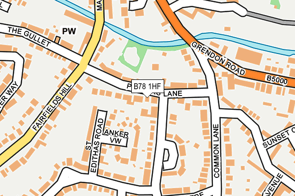 B78 1HF map - OS OpenMap – Local (Ordnance Survey)