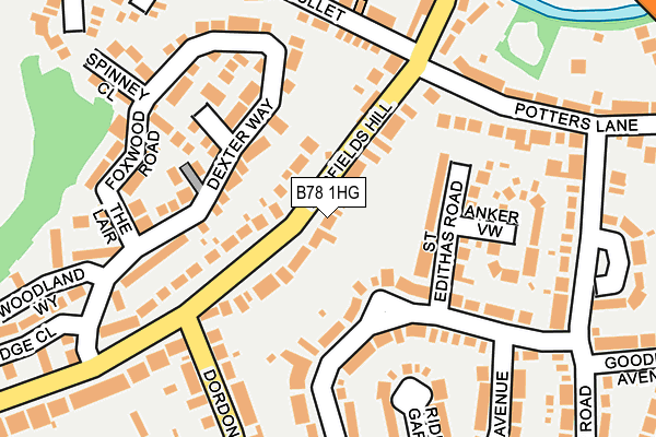 B78 1HG map - OS OpenMap – Local (Ordnance Survey)