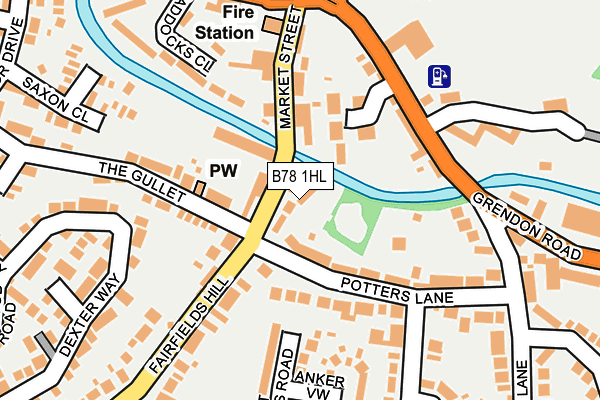 B78 1HL map - OS OpenMap – Local (Ordnance Survey)