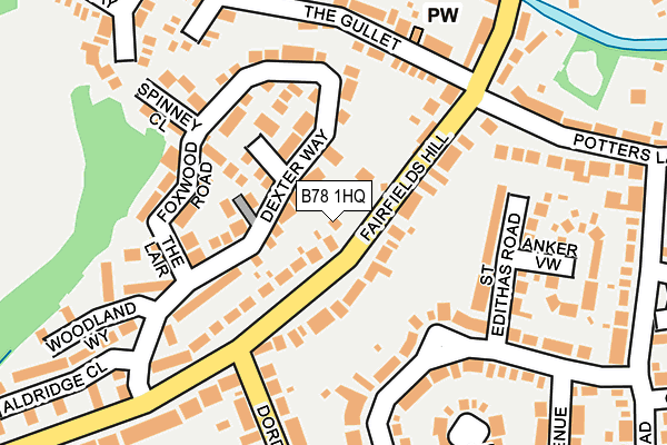 B78 1HQ map - OS OpenMap – Local (Ordnance Survey)