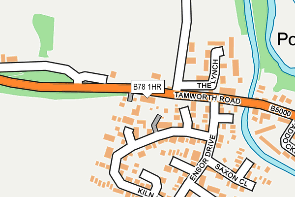 B78 1HR map - OS OpenMap – Local (Ordnance Survey)