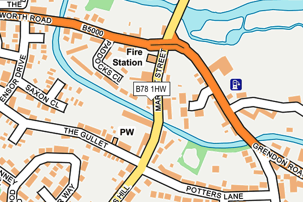 B78 1HW map - OS OpenMap – Local (Ordnance Survey)