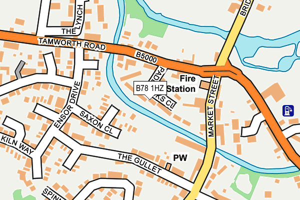 B78 1HZ map - OS OpenMap – Local (Ordnance Survey)