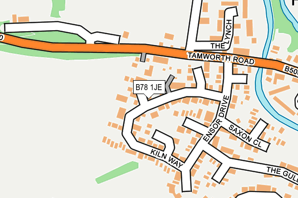 B78 1JE map - OS OpenMap – Local (Ordnance Survey)