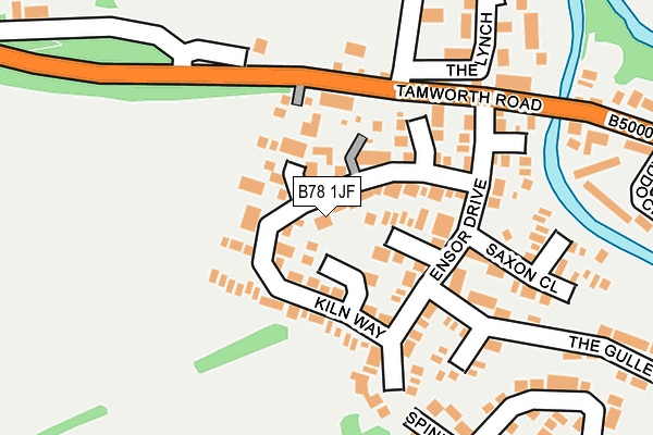 B78 1JF map - OS OpenMap – Local (Ordnance Survey)