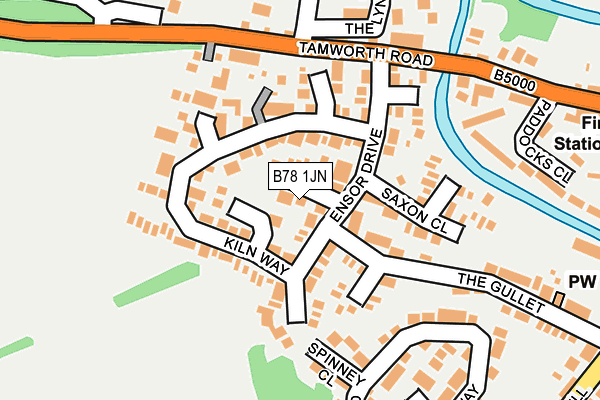 B78 1JN map - OS OpenMap – Local (Ordnance Survey)