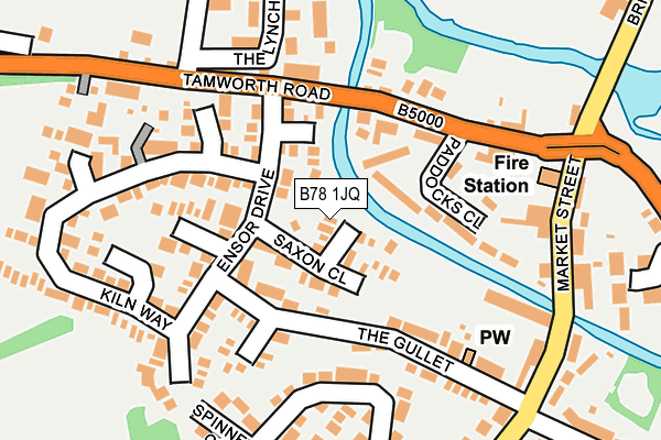 B78 1JQ map - OS OpenMap – Local (Ordnance Survey)