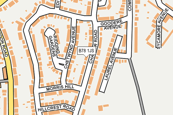 B78 1JS map - OS OpenMap – Local (Ordnance Survey)