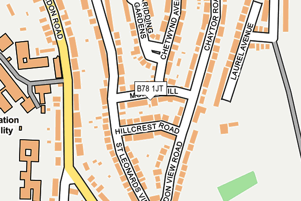 B78 1JT map - OS OpenMap – Local (Ordnance Survey)