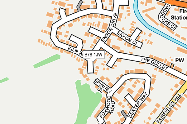 B78 1JW map - OS OpenMap – Local (Ordnance Survey)