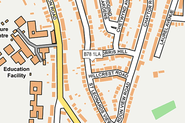 B78 1LA map - OS OpenMap – Local (Ordnance Survey)