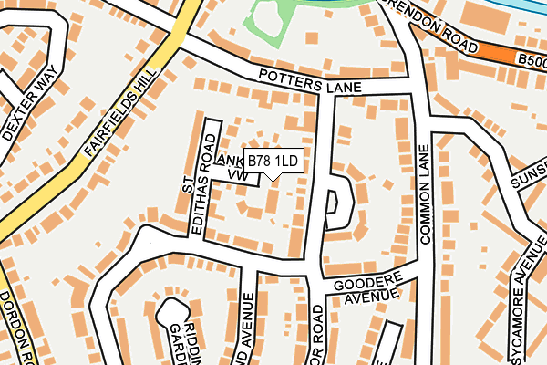 B78 1LD map - OS OpenMap – Local (Ordnance Survey)