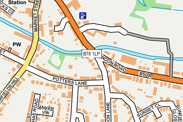 B78 1LP map - OS OpenMap – Local (Ordnance Survey)