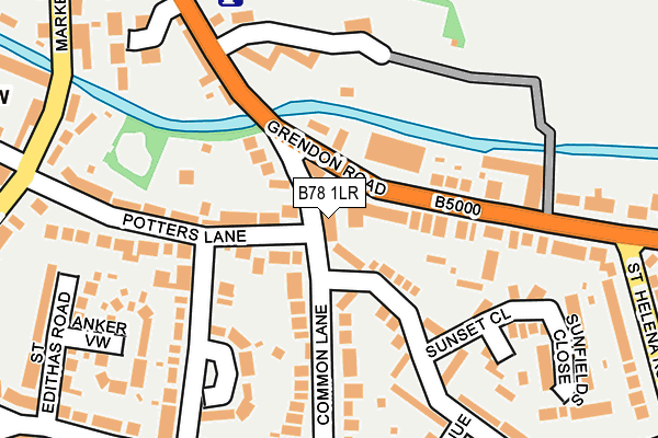 B78 1LR map - OS OpenMap – Local (Ordnance Survey)