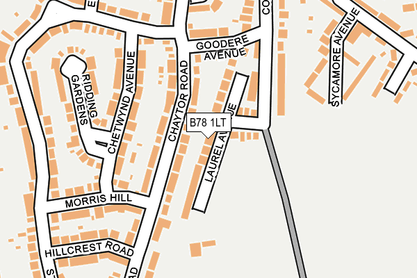 B78 1LT map - OS OpenMap – Local (Ordnance Survey)