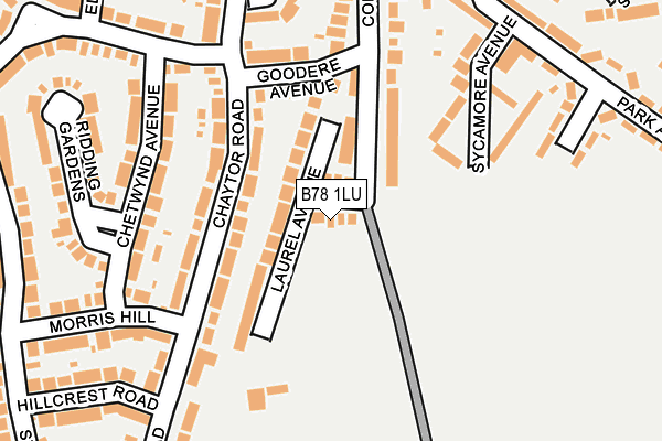 B78 1LU map - OS OpenMap – Local (Ordnance Survey)