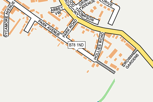 B78 1ND map - OS OpenMap – Local (Ordnance Survey)