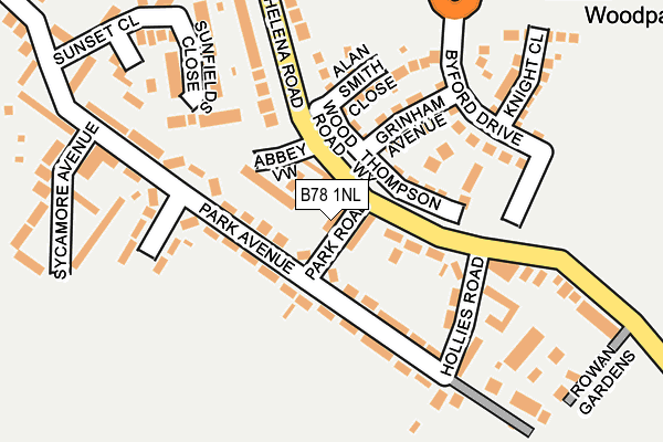 B78 1NL map - OS OpenMap – Local (Ordnance Survey)