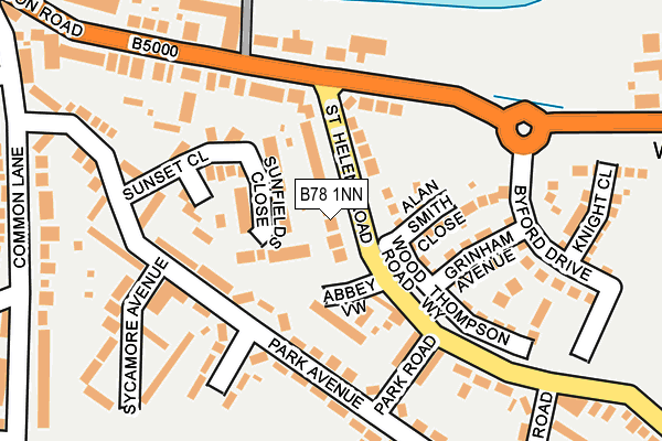 B78 1NN map - OS OpenMap – Local (Ordnance Survey)