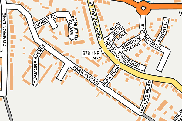 B78 1NP map - OS OpenMap – Local (Ordnance Survey)