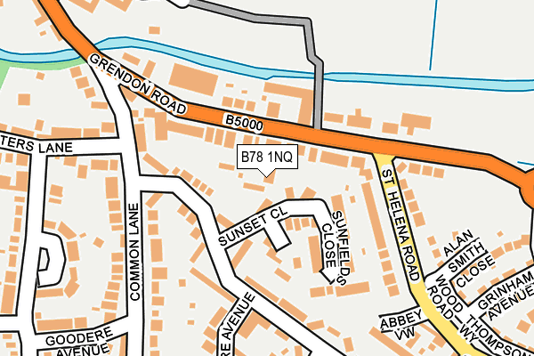 B78 1NQ map - OS OpenMap – Local (Ordnance Survey)