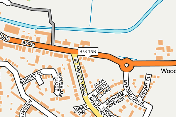 B78 1NR map - OS OpenMap – Local (Ordnance Survey)