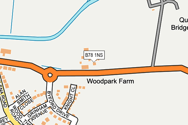 B78 1NS map - OS OpenMap – Local (Ordnance Survey)