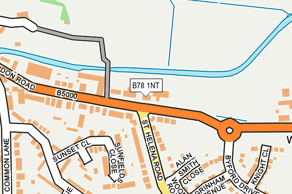 B78 1NT map - OS OpenMap – Local (Ordnance Survey)