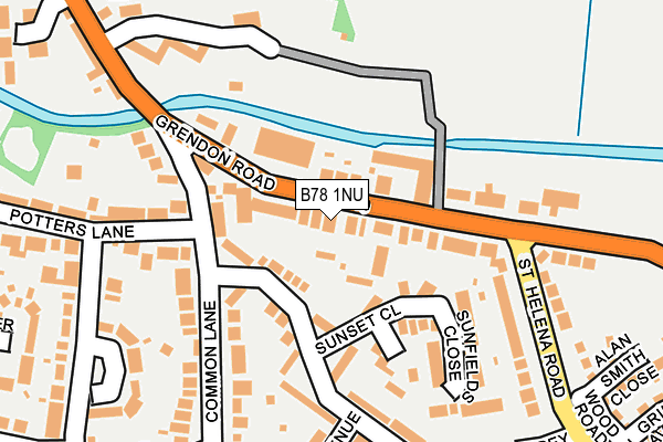 B78 1NU map - OS OpenMap – Local (Ordnance Survey)