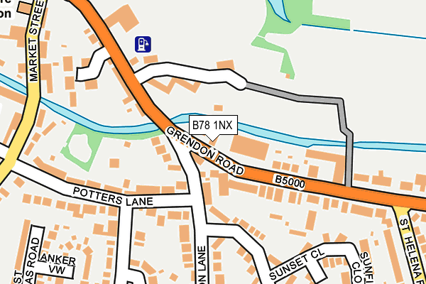 B78 1NX map - OS OpenMap – Local (Ordnance Survey)