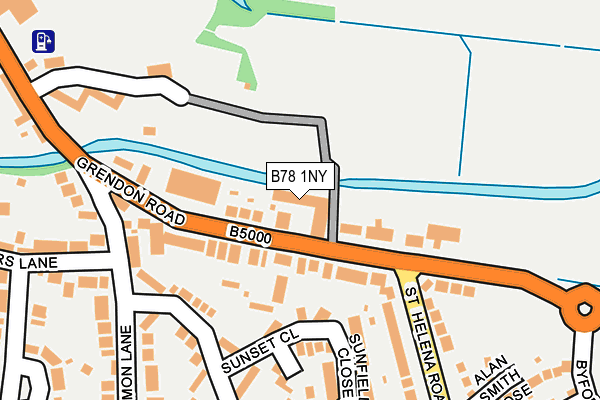 B78 1NY map - OS OpenMap – Local (Ordnance Survey)