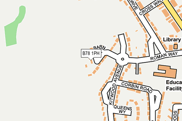 B78 1PH map - OS OpenMap – Local (Ordnance Survey)