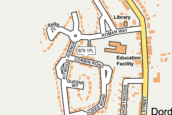 B78 1PL map - OS OpenMap – Local (Ordnance Survey)