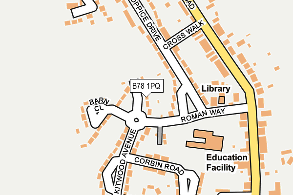 B78 1PQ map - OS OpenMap – Local (Ordnance Survey)
