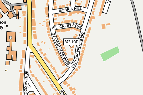 B78 1QD map - OS OpenMap – Local (Ordnance Survey)