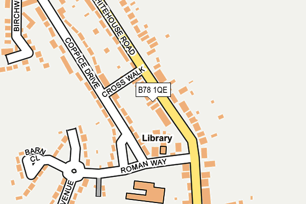 B78 1QE map - OS OpenMap – Local (Ordnance Survey)