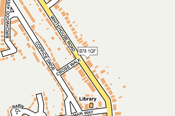 B78 1QF map - OS OpenMap – Local (Ordnance Survey)