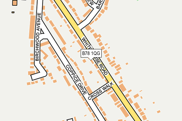 B78 1QG map - OS OpenMap – Local (Ordnance Survey)