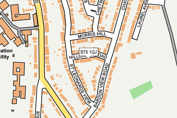 B78 1QJ map - OS OpenMap – Local (Ordnance Survey)