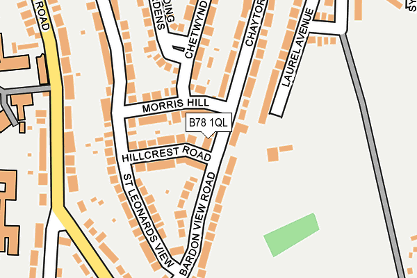 B78 1QL map - OS OpenMap – Local (Ordnance Survey)