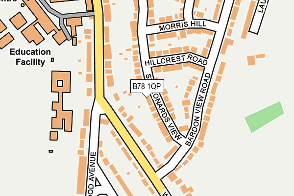B78 1QP map - OS OpenMap – Local (Ordnance Survey)