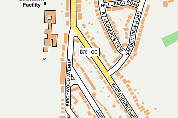 B78 1QQ map - OS OpenMap – Local (Ordnance Survey)