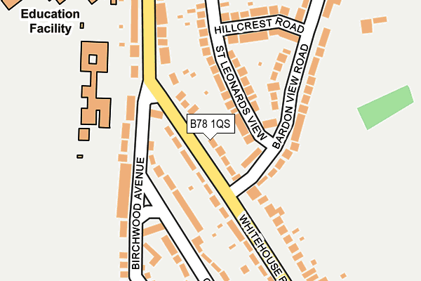 B78 1QS map - OS OpenMap – Local (Ordnance Survey)